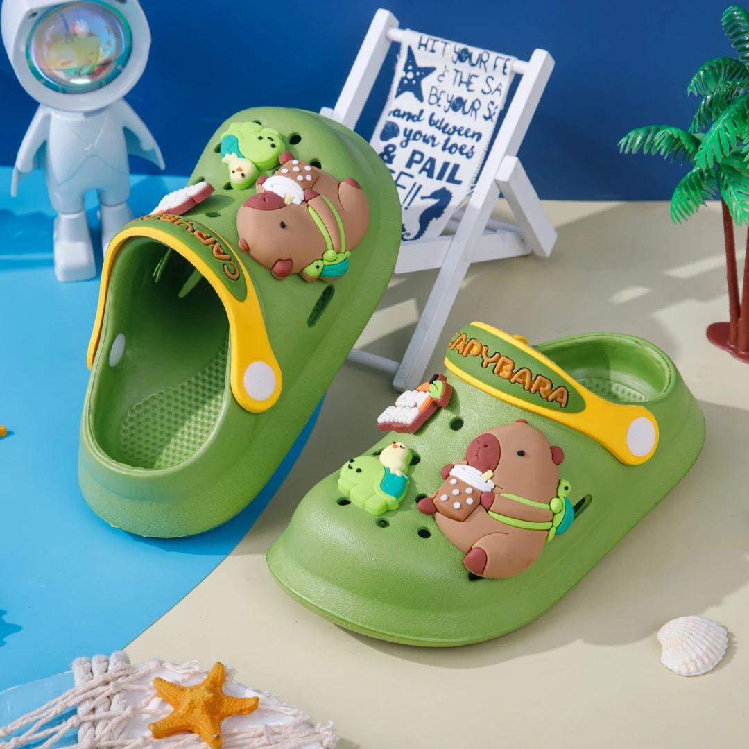 Cute Capybara Summer Kids' Garden Clogs Shoes Boys & Girls Beach Sandal Kids Lightweight Breathable Slip On Baby Slippers Cute Capybara Summer Kids' Garden Clogs Shoes Boys & Girls Beach Sandal Kids Lightweight Breathable Slip On Baby Slippers