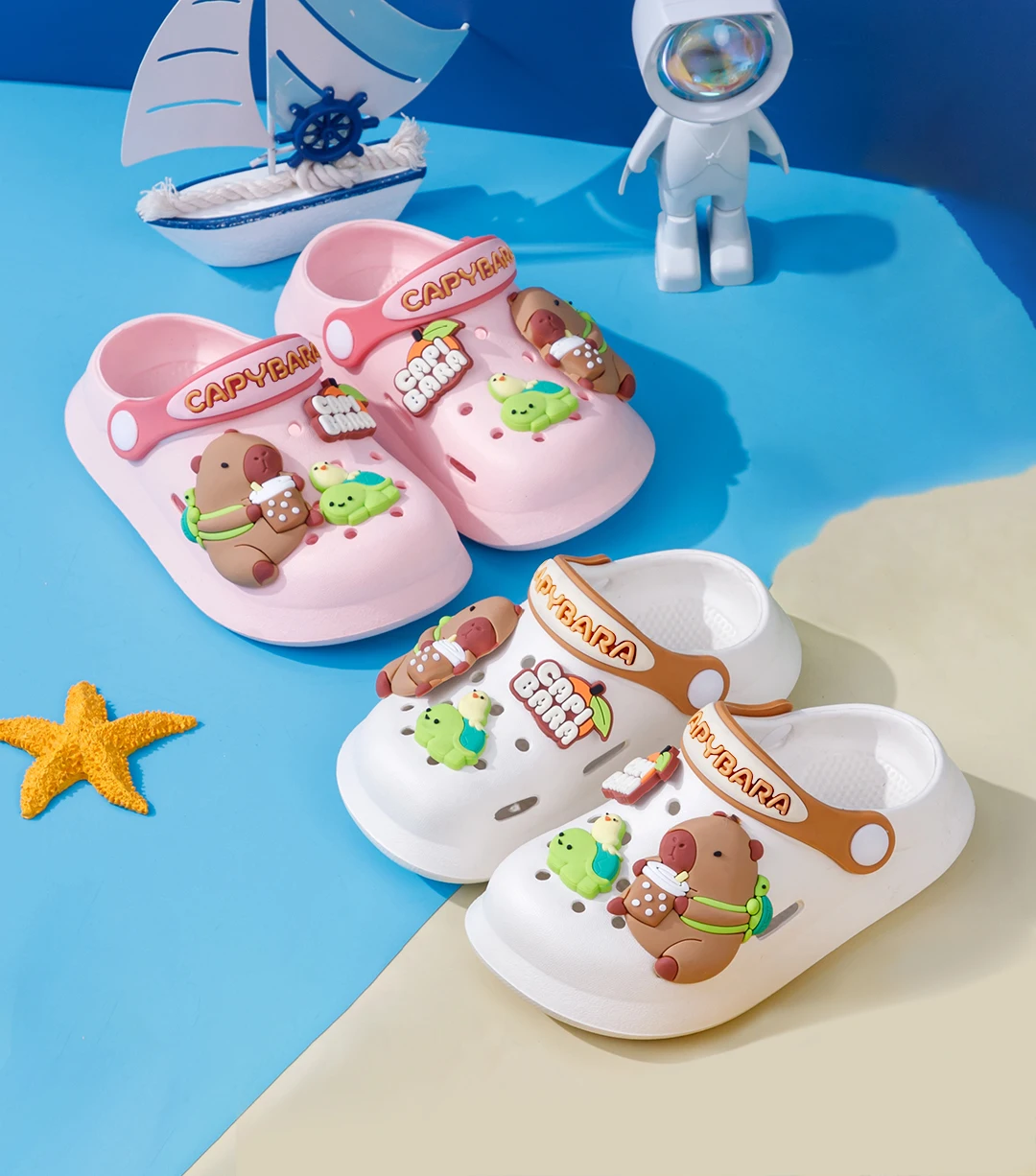 Cute Capybara Summer Kids' Garden Clogs Shoes Boys & Girls Beach Sandal Kids Lightweight Breathable Slip On Baby Slippers Cute Capybara Summer Kids' Garden Clogs Shoes Boys & Girls Beach Sandal Kids Lightweight Breathable Slip On Baby Slippers