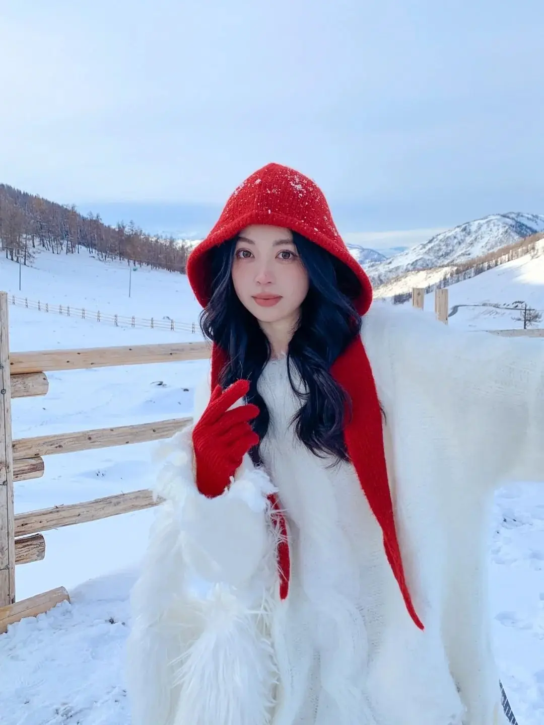 Korean Knitted Beanies Cap Autumn Winter Warm Lady Cute Pleasant Balaclava Cap Bonnet Fashionable Versatile Strap Hooded Hat