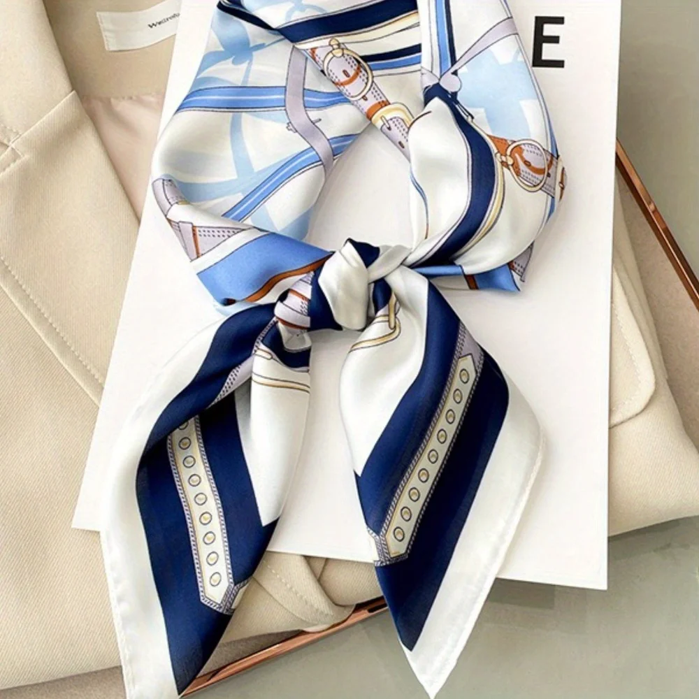 2025 new fashion pattern silk scarf professional spring and autumn scarf foreign style scarf scarf decoration