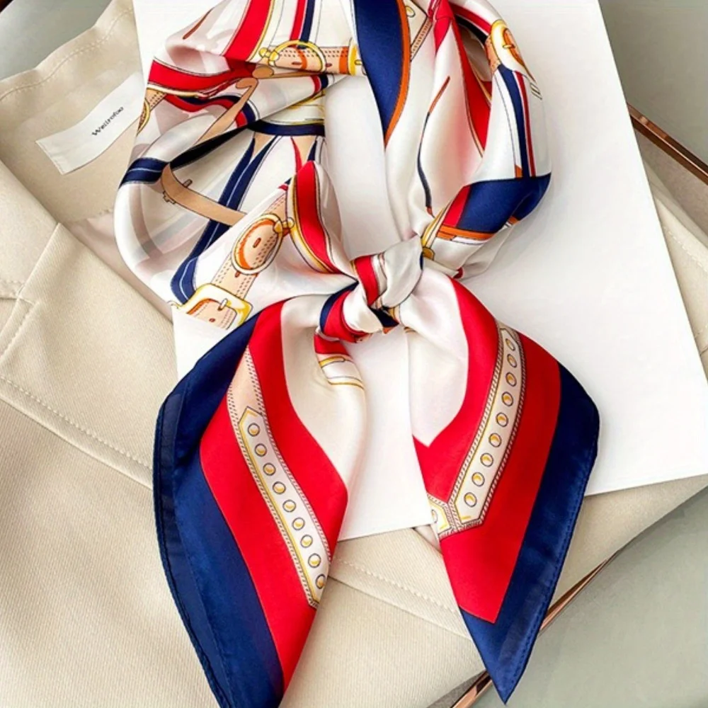 2025 new fashion pattern silk scarf professional spring and autumn scarf foreign style scarf scarf decoration