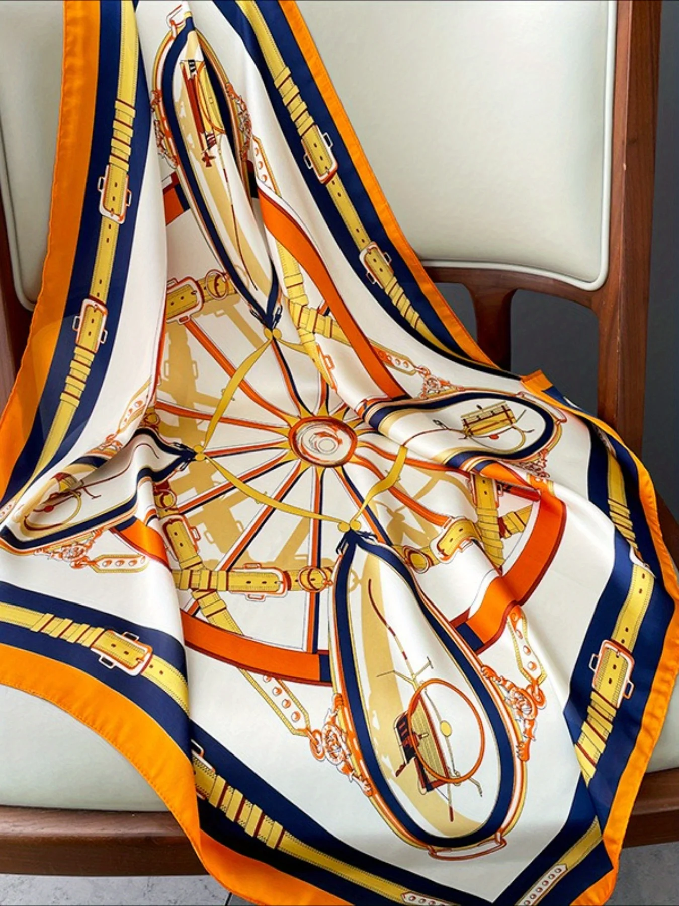 2025 new fashion pattern silk scarf professional spring and autumn scarf foreign style scarf scarf decoration