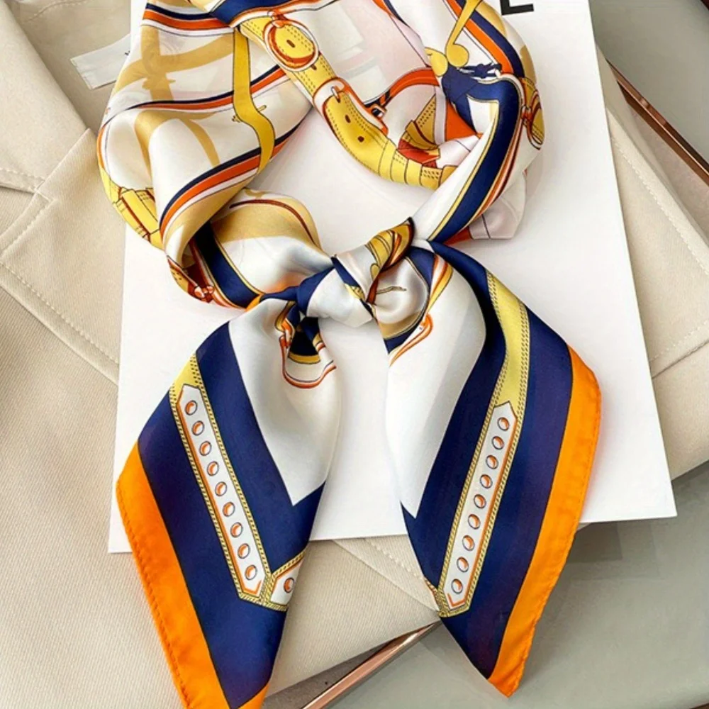 2025 new fashion pattern silk scarf professional spring and autumn scarf foreign style scarf scarf decoration