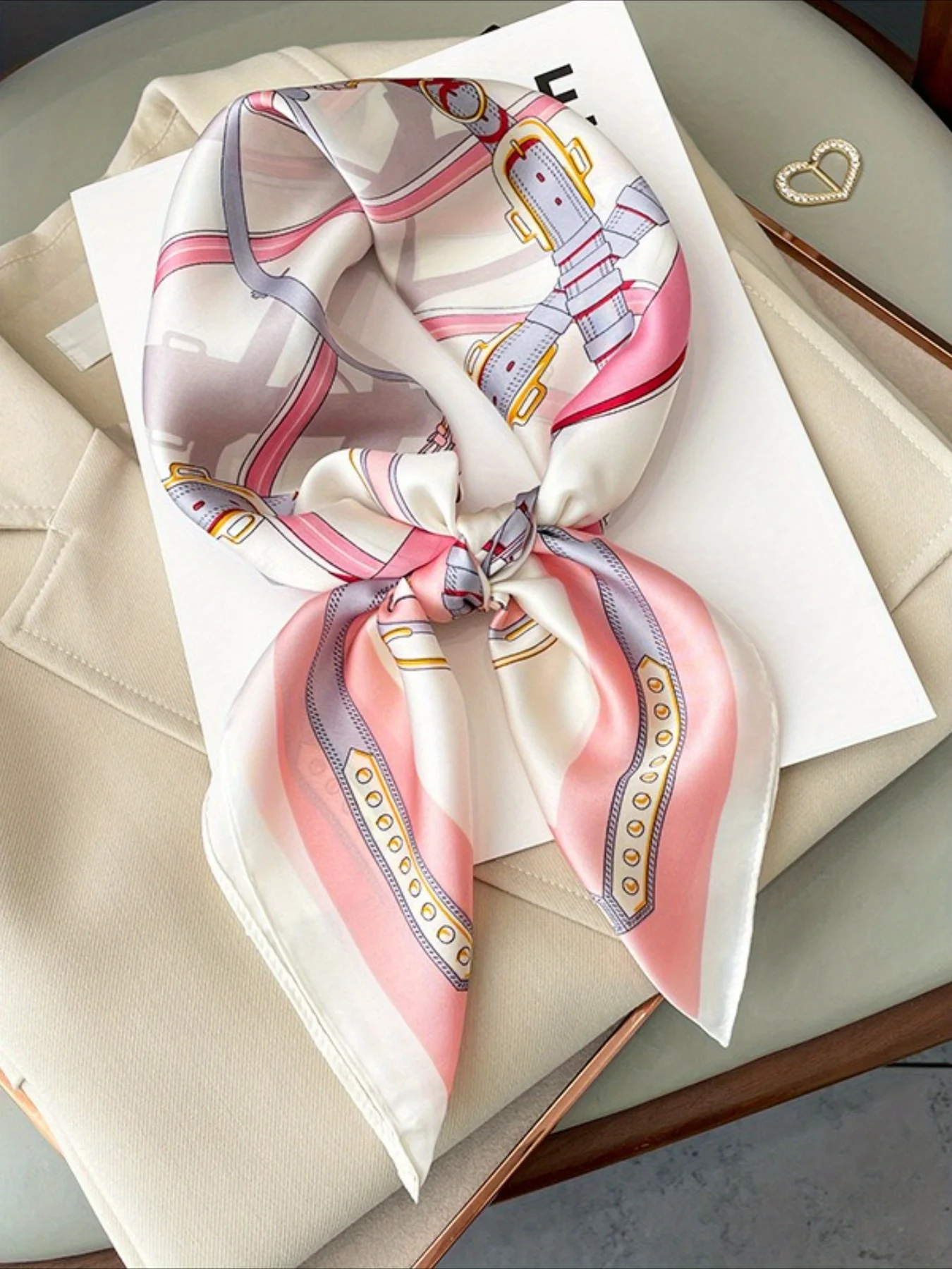 2025 new fashion pattern silk scarf professional spring and autumn scarf foreign style scarf scarf decoration
