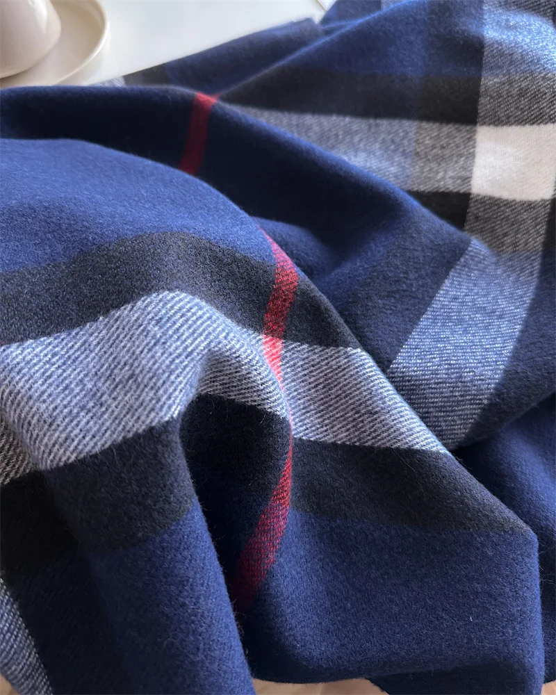 New Women Men Winter Plaid Cashmere Like Blanket Scarf Design Thick Warm Pashmina Shawl Wraps With Tassel Poncho Stoles Echarpe New Women Men Winter Plaid Cashmere Like Blanket Scarf Design Thick Warm Pashmina Shawl Wraps With Tassel Poncho Stoles Echarpe