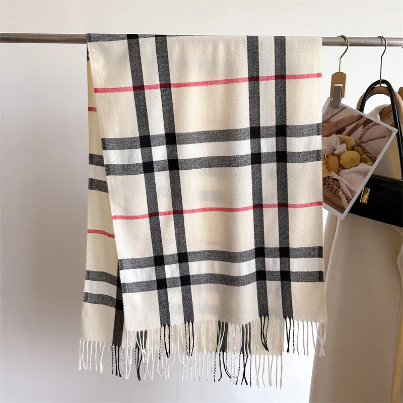 New Women Men Winter Plaid Cashmere Like Blanket Scarf Design Thick Warm Pashmina Shawl Wraps With Tassel Poncho Stoles Echarpe New Women Men Winter Plaid Cashmere Like Blanket Scarf Design Thick Warm Pashmina Shawl Wraps With Tassel Poncho Stoles Echarpe