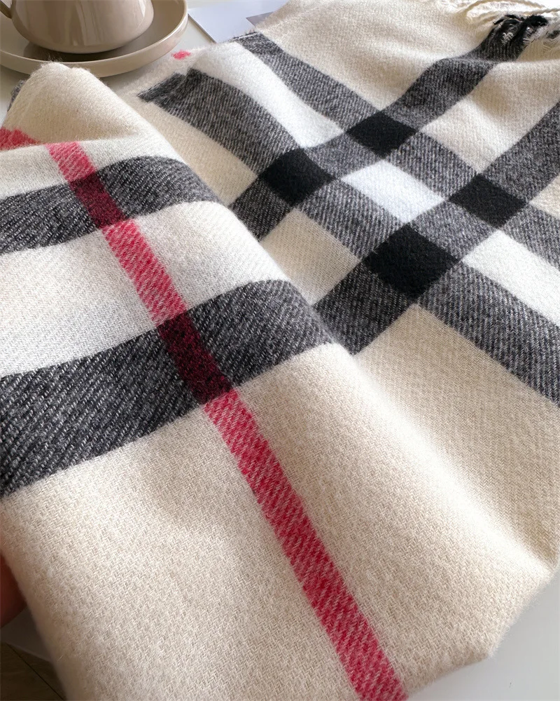 New Women Men Winter Plaid Cashmere Like Blanket Scarf Design Thick Warm Pashmina Shawl Wraps With Tassel Poncho Stoles Echarpe New Women Men Winter Plaid Cashmere Like Blanket Scarf Design Thick Warm Pashmina Shawl Wraps With Tassel Poncho Stoles Echarpe
