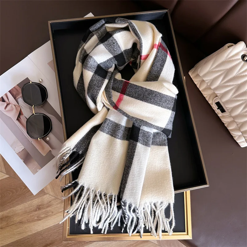 New Women Men Winter Plaid Cashmere Like Blanket Scarf Design Thick Warm Pashmina Shawl Wraps With Tassel Poncho Stoles Echarpe New Women Men Winter Plaid Cashmere Like Blanket Scarf Design Thick Warm Pashmina Shawl Wraps With Tassel Poncho Stoles Echarpe