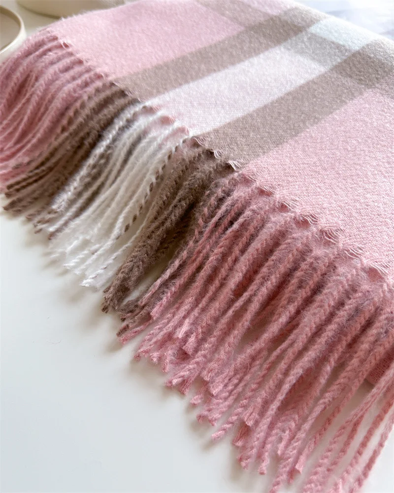New Women Men Winter Plaid Cashmere Like Blanket Scarf Design Thick Warm Pashmina Shawl Wraps With Tassel Poncho Stoles Echarpe New Women Men Winter Plaid Cashmere Like Blanket Scarf Design Thick Warm Pashmina Shawl Wraps With Tassel Poncho Stoles Echarpe