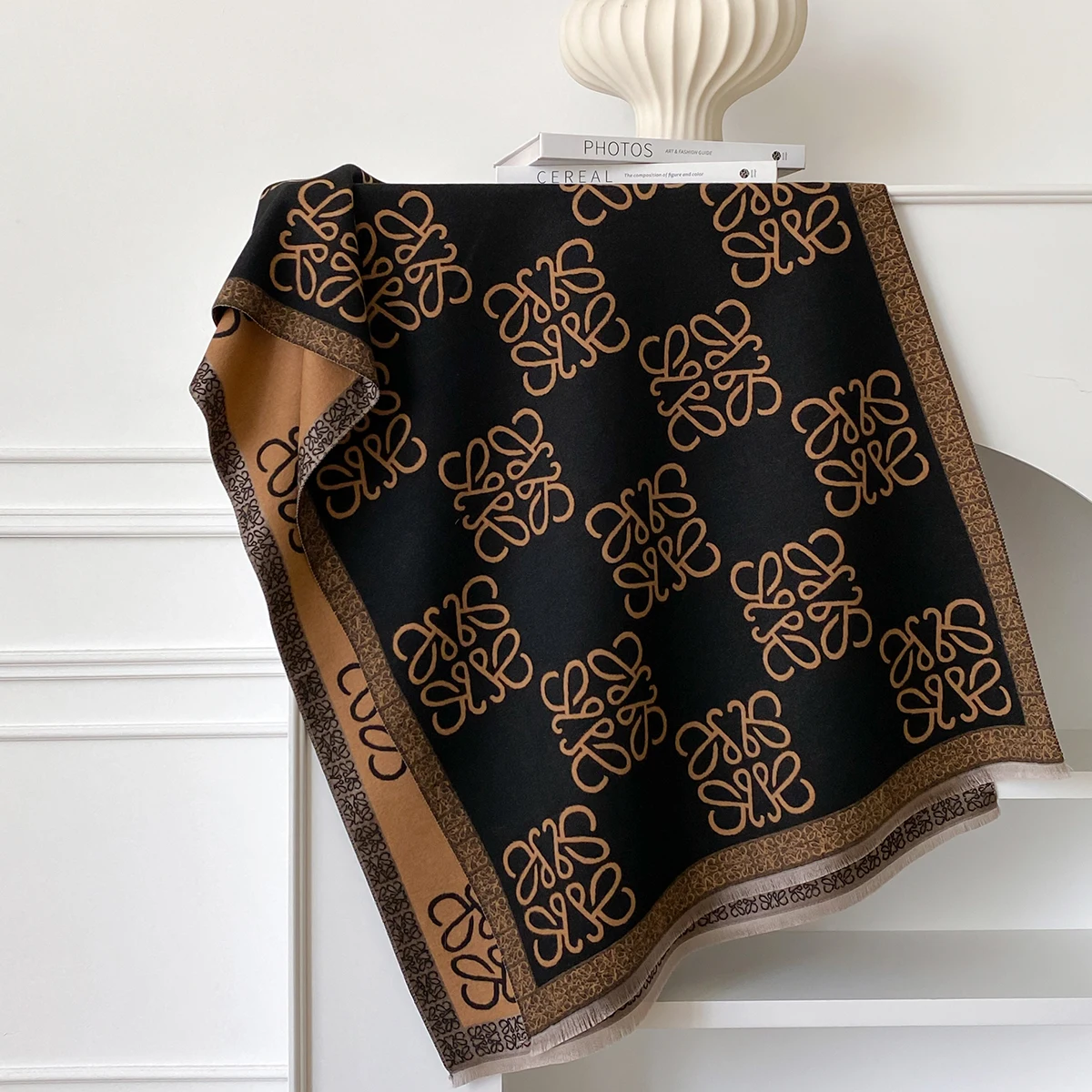 2025 Luxury Brand Women's Winter Warm Cashmere Scarf - Pashmina Shawl Wrap, Hijab, Travel Stole, Echarpe, Thick Warm Blanket