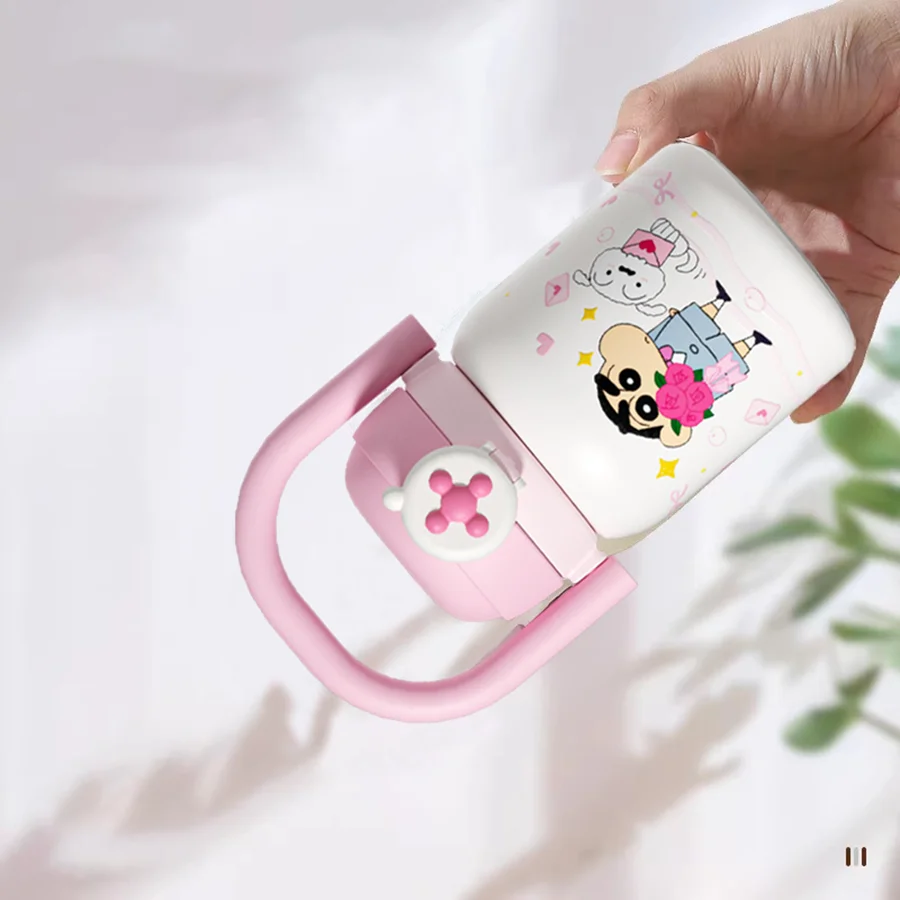 Crayon Shin-Chan Insulated Cup, Baby-Grade 316L Stainless Steel, Insulated Hot and Cold Water Bottle, Direct Drinking Straw Cup, Dual-Use Children's School Water Bottle, High-Value New Model - Image 4