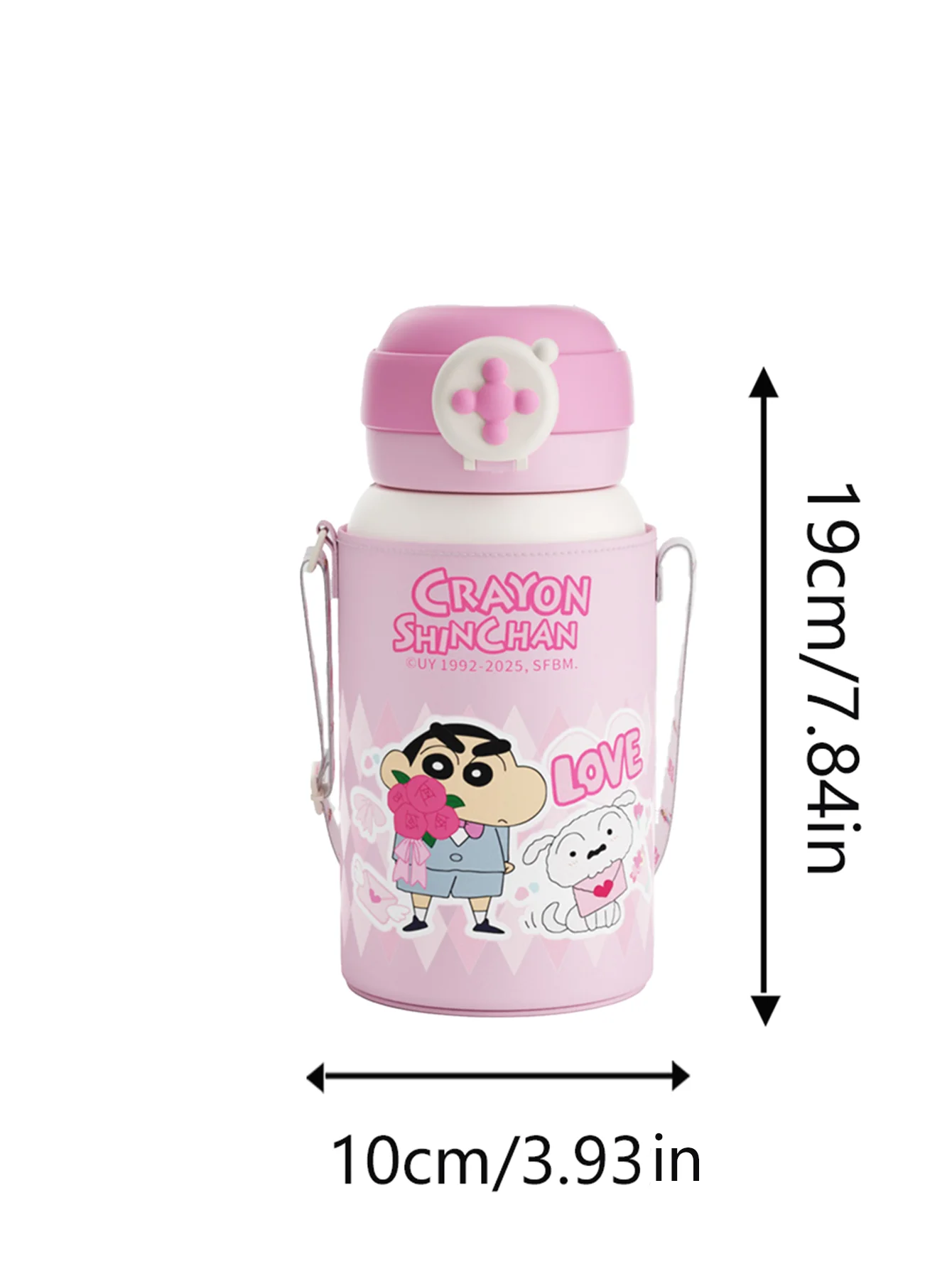 Crayon Shin-Chan Insulated Cup, Baby-Grade 316L Stainless Steel, Insulated Hot and Cold Water Bottle, Direct Drinking Straw Cup, Dual-Use Children's School Water Bottle, High-Value New Model - Image 6