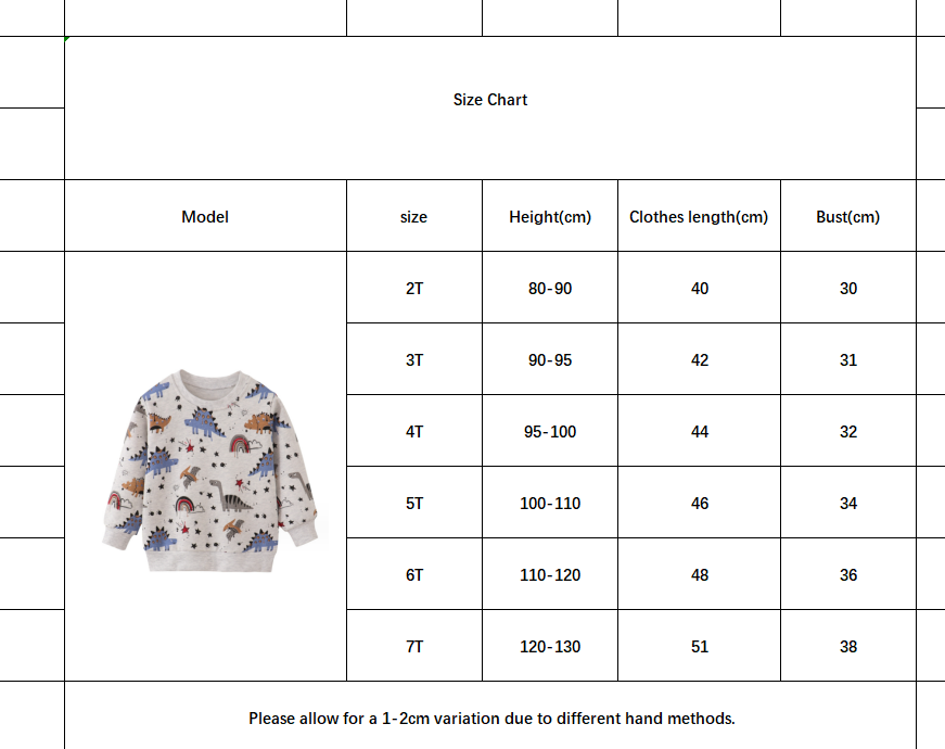 Autumn Boys Sweatshirt Kids Fashion Cartoon Round Neck Top Infant Casual T-shirt 2-7T Spring Europe and America Girls Clothes