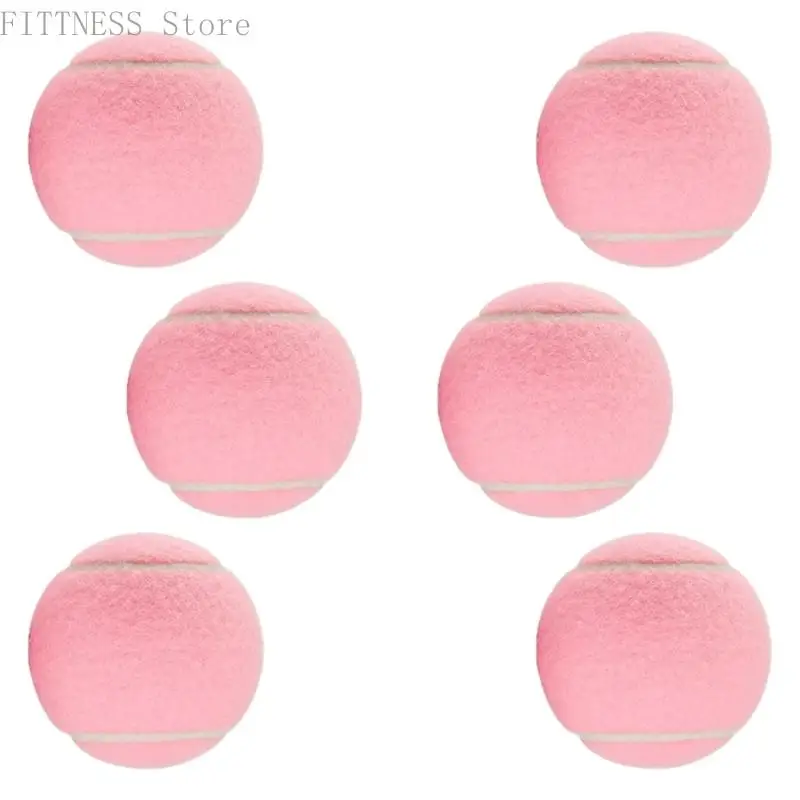 2/6pack High Tennis Practice Ball Eye Catching Pink Tennis Balls