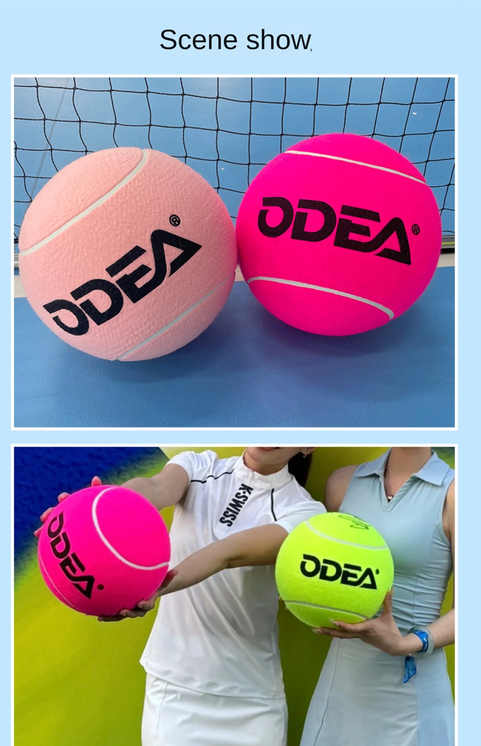 ODEA Big Ball Event Commemorative Star Signed Ball Collection Inflatable Ball Large Big Tennis Signed Ball