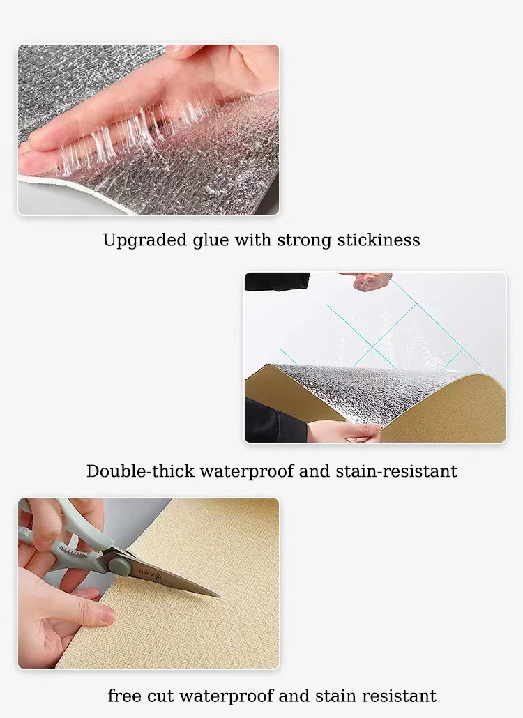 50cmX10m Linen 3D Foam Self-adhesive PVC Solid Color Thickened Waterproof Background Wall Renovation Wallpaper Wall Stickers 50cmX10m Linen 3D Foam Self-adhesive PVC Solid Color Thickened Waterproof Background Wall Renovation Wallpaper Wall Stickers