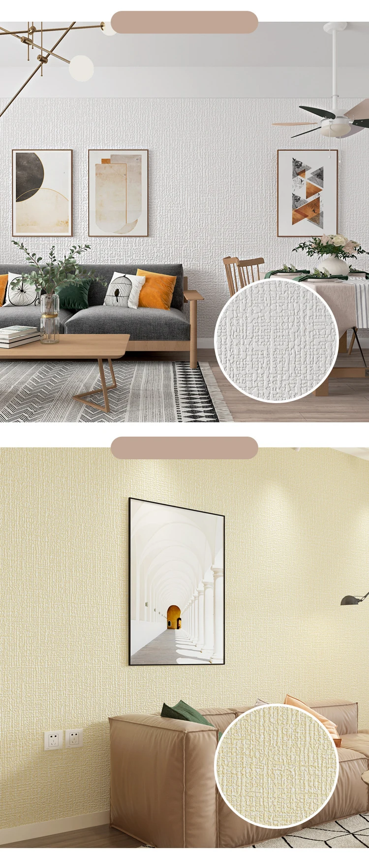 50cmX10m Linen 3D Foam Self-adhesive PVC Solid Color Thickened Waterproof Background Wall Renovation Wallpaper Wall Stickers 50cmX10m Linen 3D Foam Self-adhesive PVC Solid Color Thickened Waterproof Background Wall Renovation Wallpaper Wall Stickers