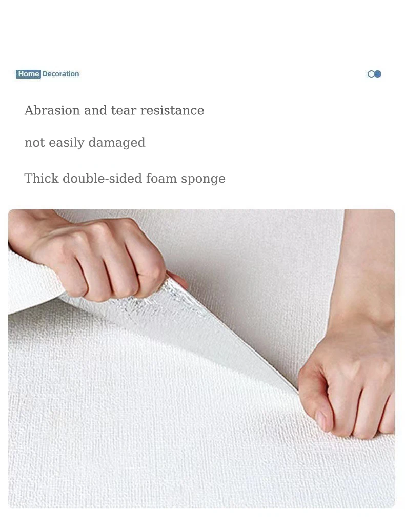 50cmX10m Linen 3D Foam Self-adhesive PVC Solid Color Thickened Waterproof Background Wall Renovation Wallpaper Wall Stickers 50cmX10m Linen 3D Foam Self-adhesive PVC Solid Color Thickened Waterproof Background Wall Renovation Wallpaper Wall Stickers