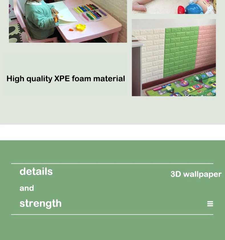 5-30pcs 35cm*30cm DIY Self-adhesive 3D Wall Stickers For Bedroom Waterproof Home Decor Background Foam Brick Wallpaper