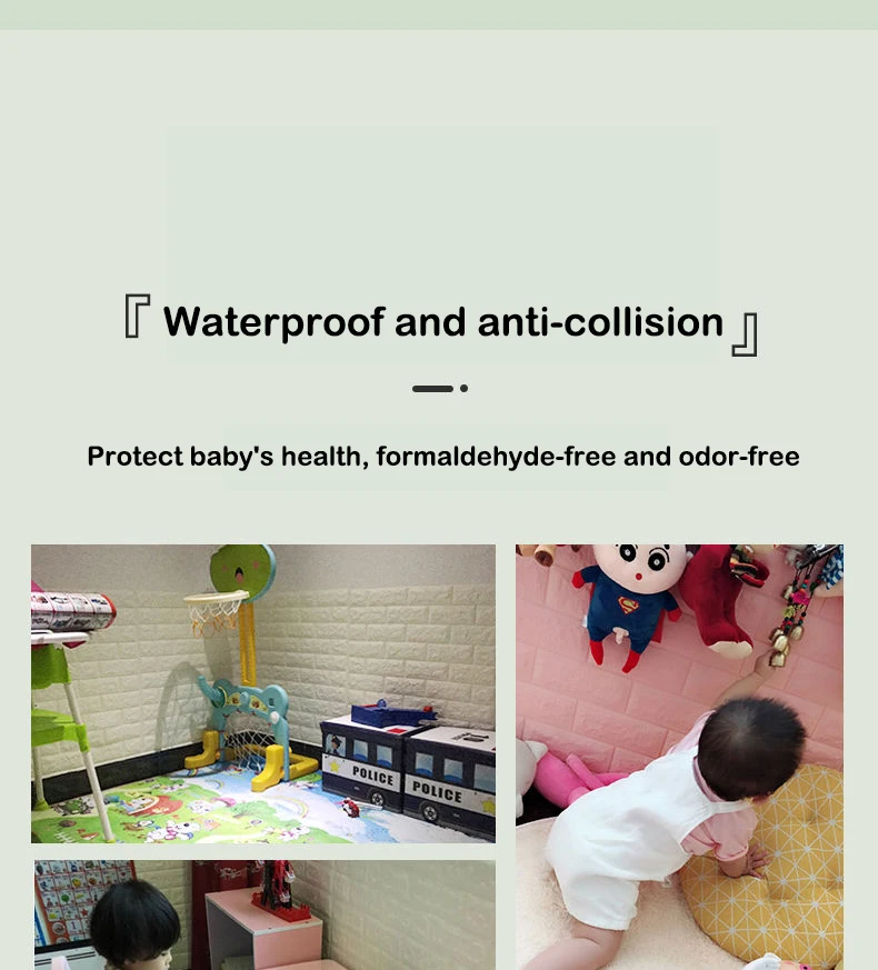 5-30pcs 35cm*30cm DIY Self-adhesive 3D Wall Stickers For Bedroom Waterproof Home Decor Background Foam Brick Wallpaper