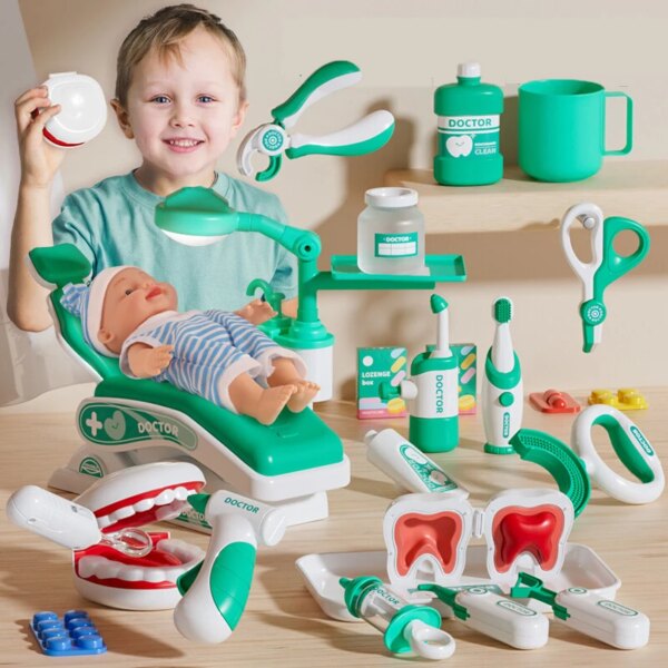 Children's Medical Kit Toy Doctor Set for Kids Hospital Dental Play Gift Dentist Game Accessories Simulated Medical Tool