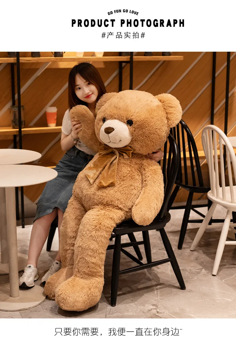 1PC Cute Large Size 90cm Stuffed Teddy Bear Plush Toy Big Embrace Bear Doll Lovers/Christmas Gifts Birthday Gift