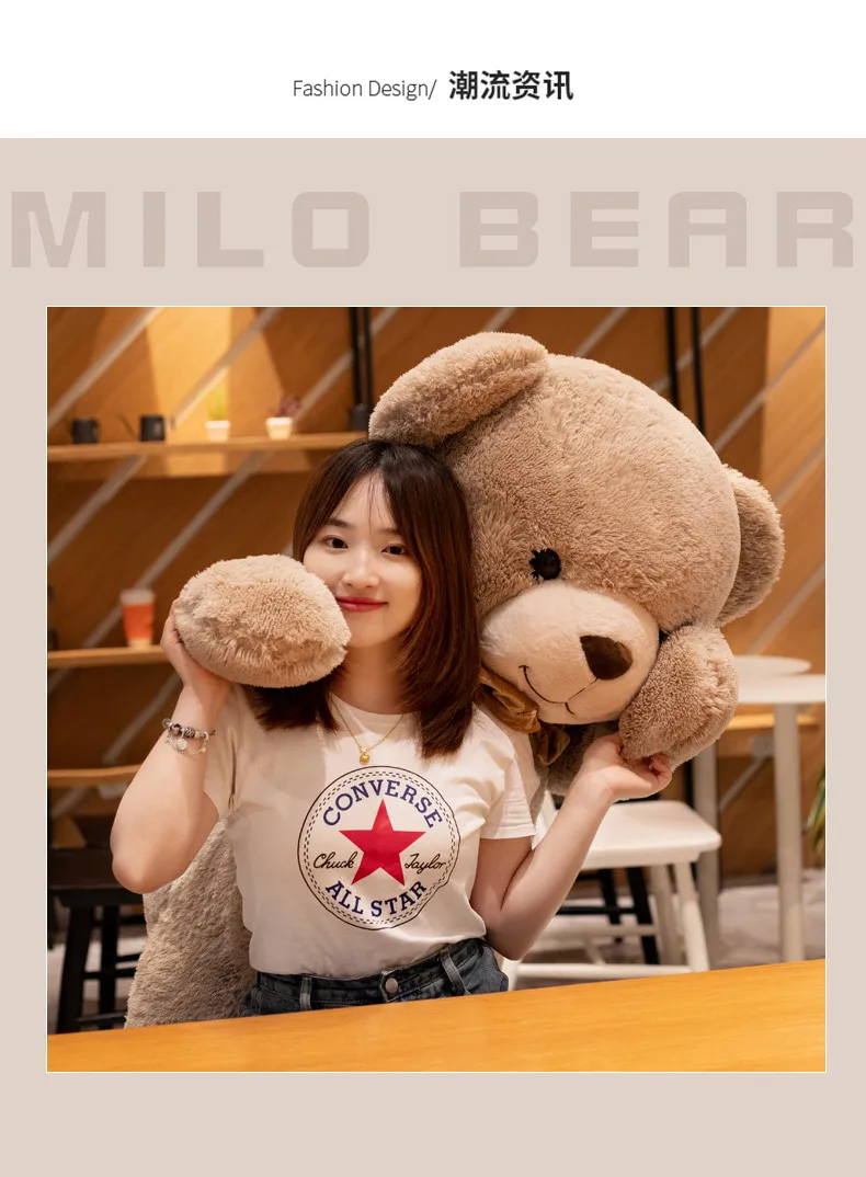 1PC Cute Large Size 90cm Stuffed Teddy Bear Plush Toy Big Embrace Bear Doll Lovers/Christmas Gifts Birthday Gift