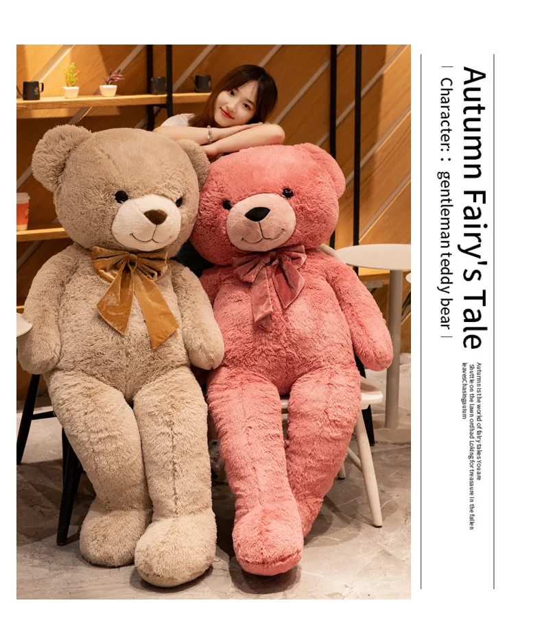 1PC Cute Large Size 90cm Stuffed Teddy Bear Plush Toy Big Embrace Bear Doll Lovers/Christmas Gifts Birthday Gift
