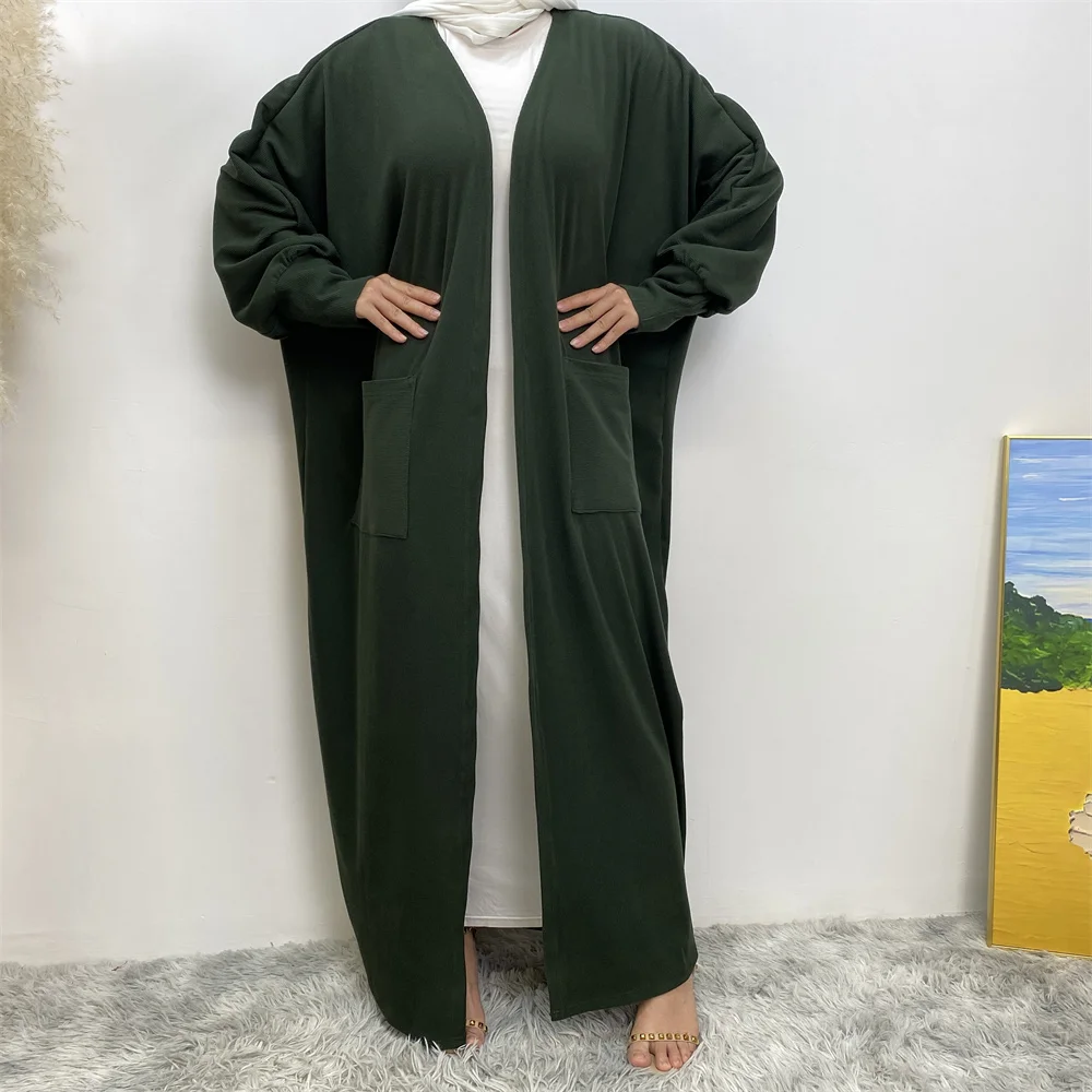 Modest Abaya Ramadan Muslim Fashion Dubai Abaya Long Hijab Dresses with Belt Islam Clothing Abayas African Dresses for Women Kaf