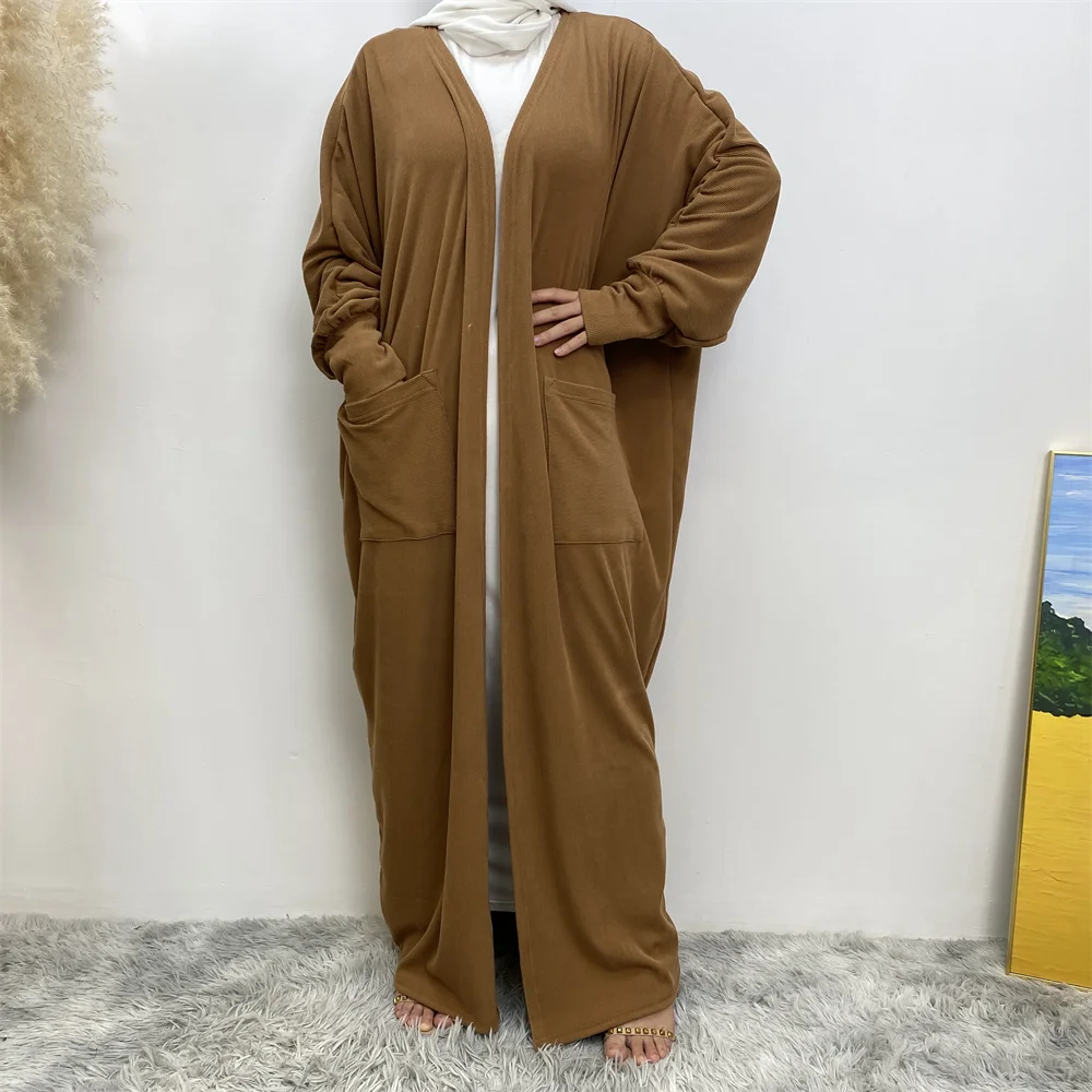 Modest Abaya Ramadan Muslim Fashion Dubai Abaya Long Hijab Dresses with Belt Islam Clothing Abayas African Dresses for Women Kaf