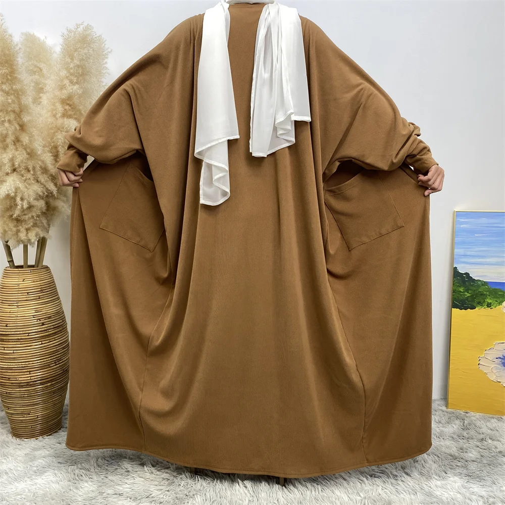 Modest Abaya Ramadan Muslim Fashion Dubai Abaya Long Hijab Dresses with Belt Islam Clothing Abayas African Dresses for Women Kaf