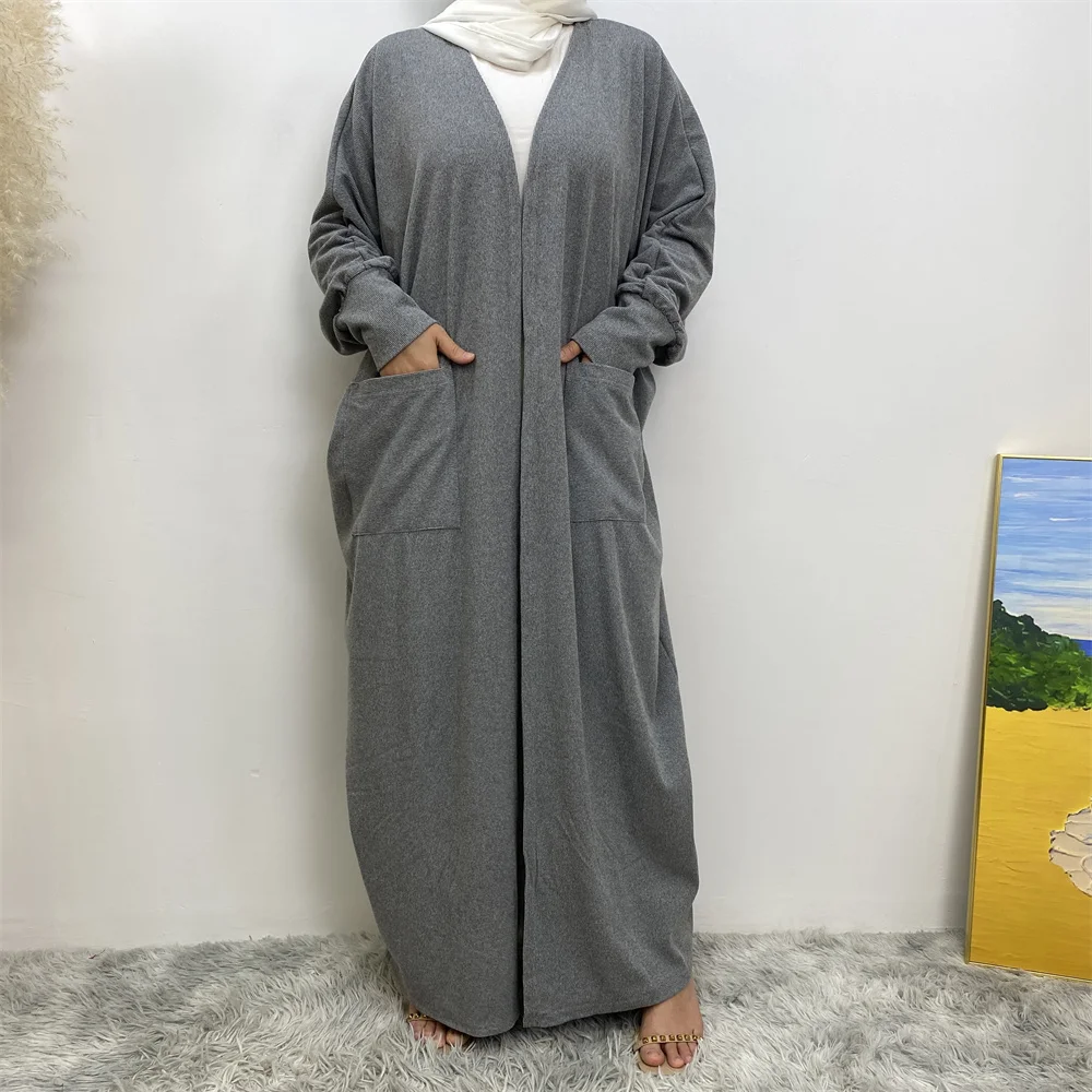 Modest Abaya Ramadan Muslim Fashion Dubai Abaya Long Hijab Dresses with Belt Islam Clothing Abayas African Dresses for Women Kaf