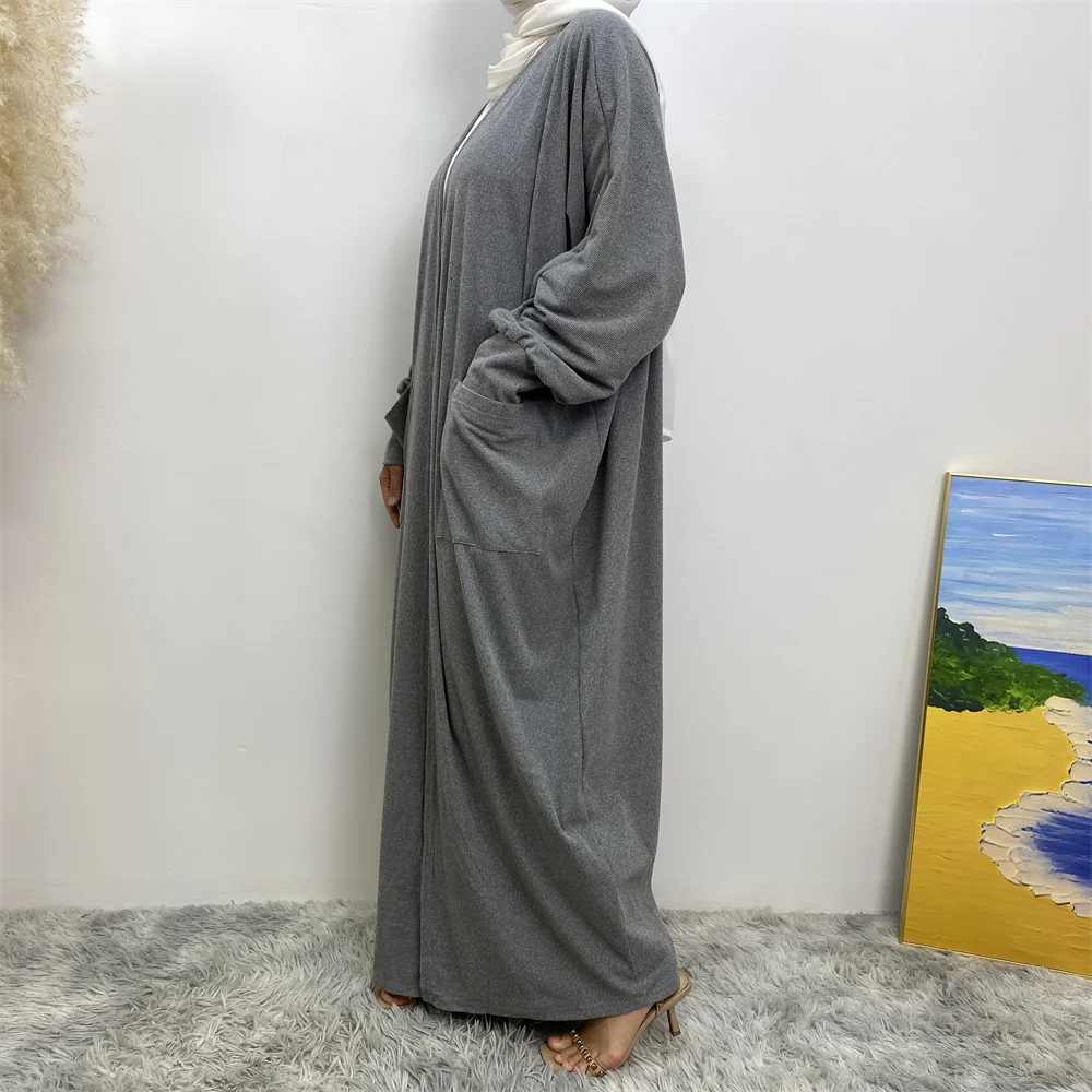 Modest Abaya Ramadan Muslim Fashion Dubai Abaya Long Hijab Dresses with Belt Islam Clothing Abayas African Dresses for Women Kaf