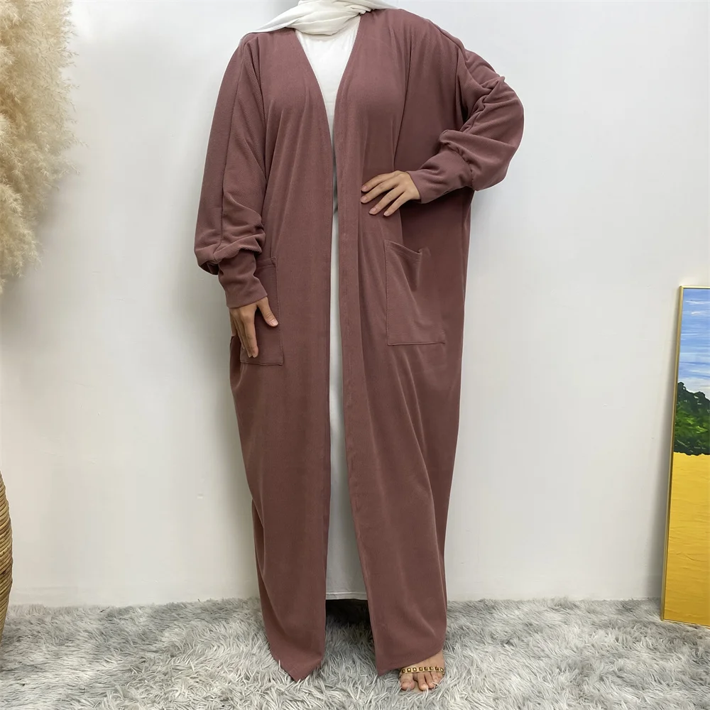 Modest Abaya Ramadan Muslim Fashion Dubai Abaya Long Hijab Dresses with Belt Islam Clothing Abayas African Dresses for Women Kaf