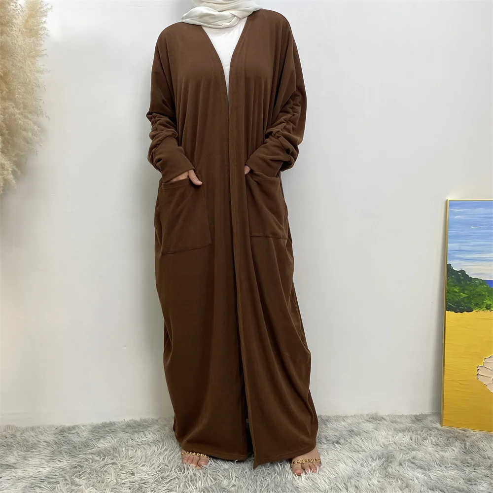 Modest Abaya Ramadan Muslim Fashion Dubai Abaya Long Hijab Dresses with Belt Islam Clothing Abayas African Dresses for Women Kaf