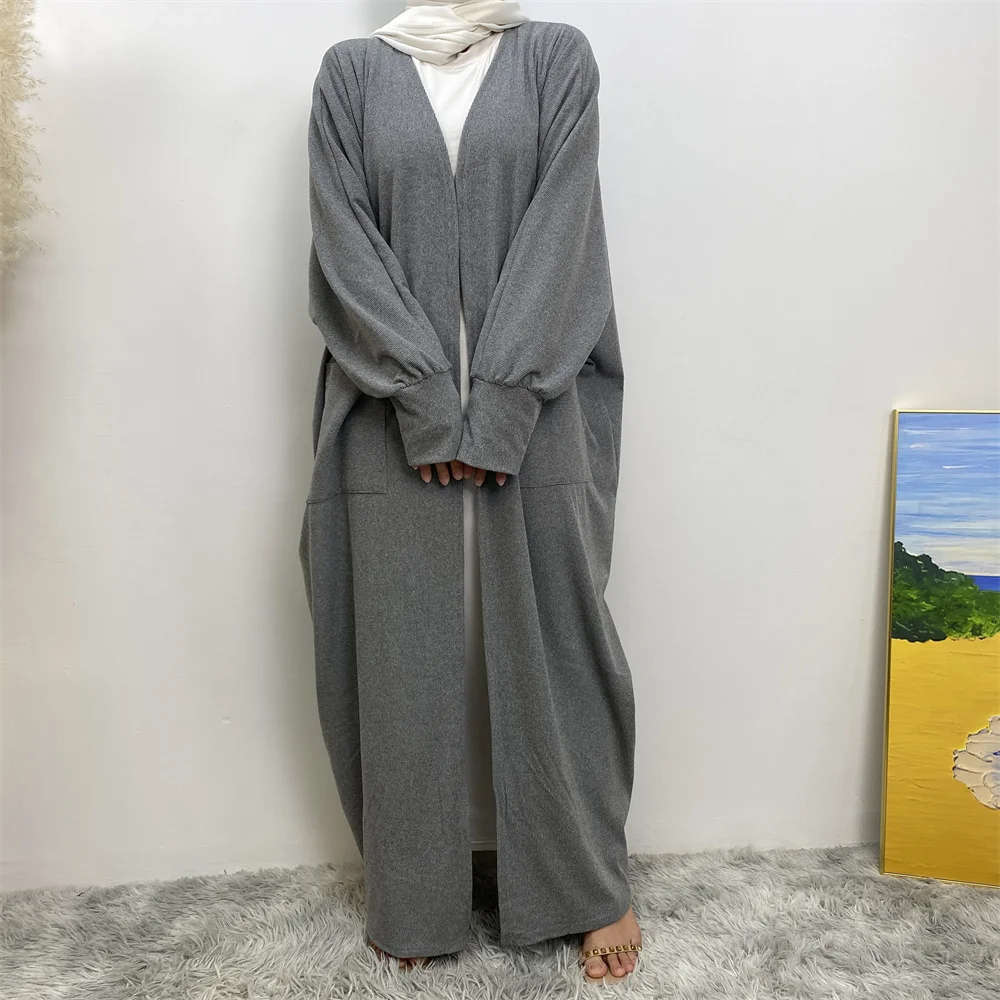 Modest Abaya Ramadan Muslim Fashion Dubai Abaya Long Hijab Dresses with Belt Islam Clothing Abayas African Dresses for Women Kaf