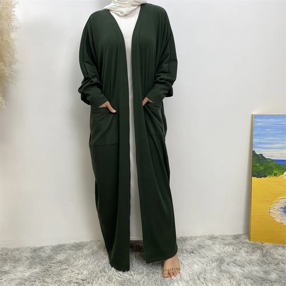 Modest Abaya Ramadan Muslim Fashion Dubai Abaya Long Hijab Dresses with Belt Islam Clothing Abayas African Dresses for Women Kaf