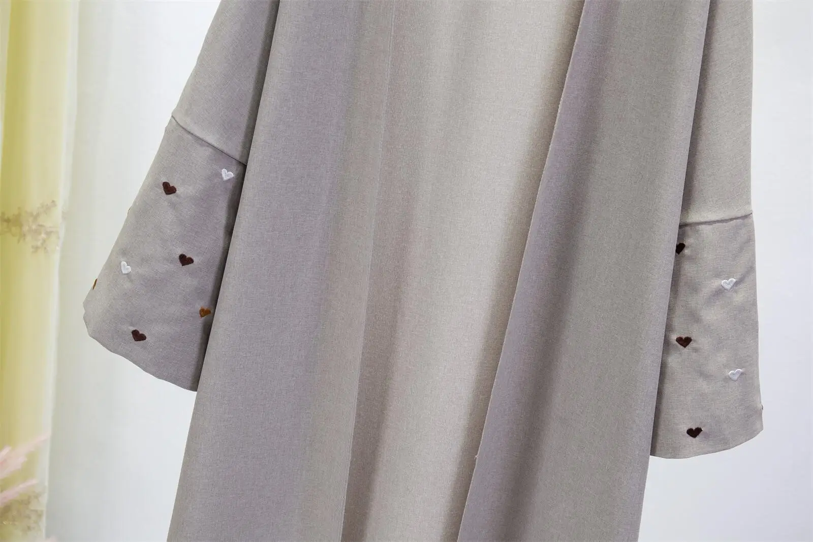 Women Jilbabs Open Front Abaya Long Sleeve Maxi Length Dress Womens Clothing Muslim Cardigan Abayas Embroidery Out Kaftans