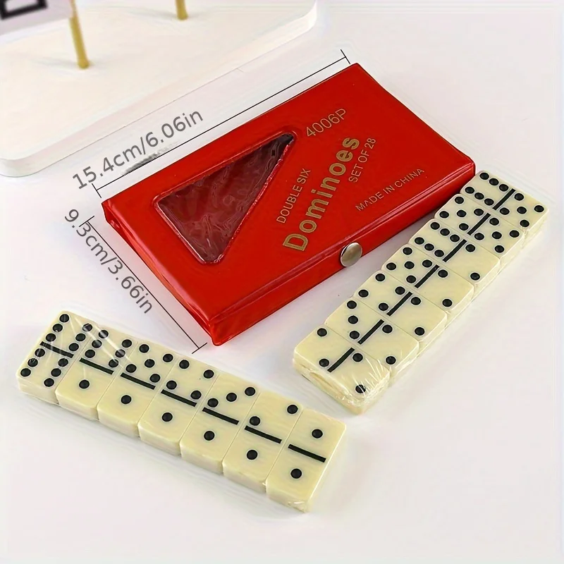 Domino chess set-high-quality board game toys, equipped with sturdy PVC storage boxes, very suitable for family game nights