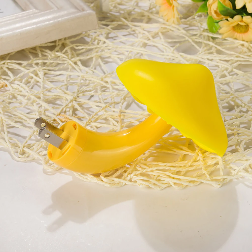 Mushroom Night Light LED Bedside Lamp EU / US Plug 7 Color Changing Light-controlled Sensor for Babyroom Bedroom Home Decor