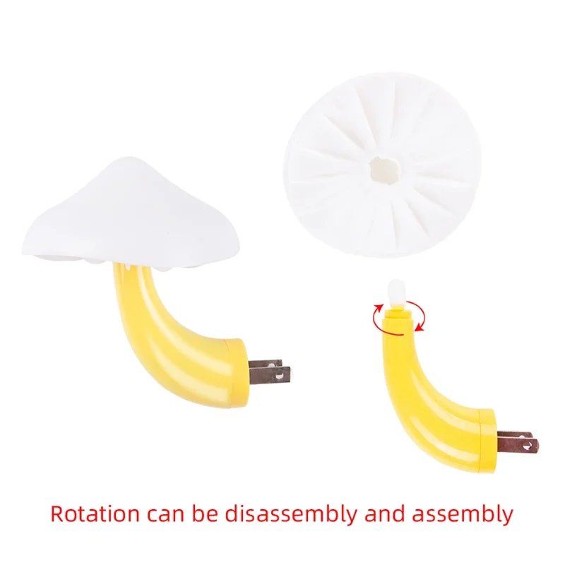 Mushroom LED Night Lights Shape Automatic Sensor Bedroom Decor US Plug Wall Lamps for Kid Children's Room Bedside Mini Lamp Mushroom LED Night Lights Shape Automatic Sensor Bedroom Decor US Plug Wall Lamps for Kid Children's Room Bedside Mini Lamp