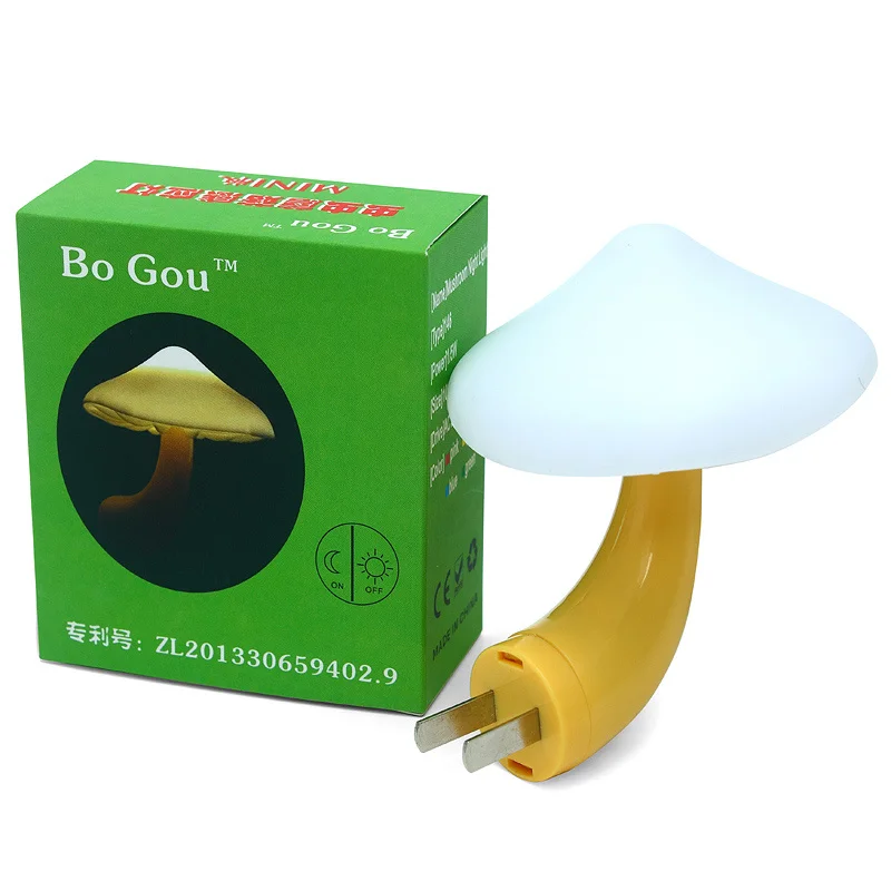 Mushroom LED Night Lights Shape Automatic Sensor Bedroom Decor US Plug Wall Lamps for Kid Children's Room Bedside Mini Lamp Mushroom LED Night Lights Shape Automatic Sensor Bedroom Decor US Plug Wall Lamps for Kid Children's Room Bedside Mini Lamp