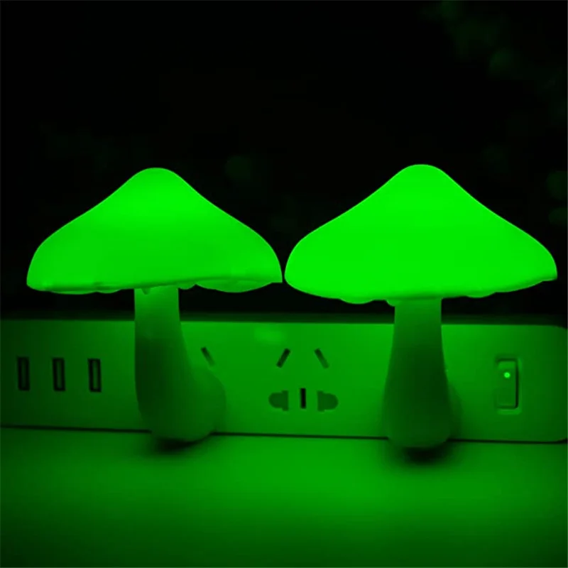 Mushroom LED Night Lights Shape Automatic Sensor Bedroom Decor US Plug Wall Lamps for Kid Children's Room Bedside Mini Lamp Mushroom LED Night Lights Shape Automatic Sensor Bedroom Decor US Plug Wall Lamps for Kid Children's Room Bedside Mini Lamp