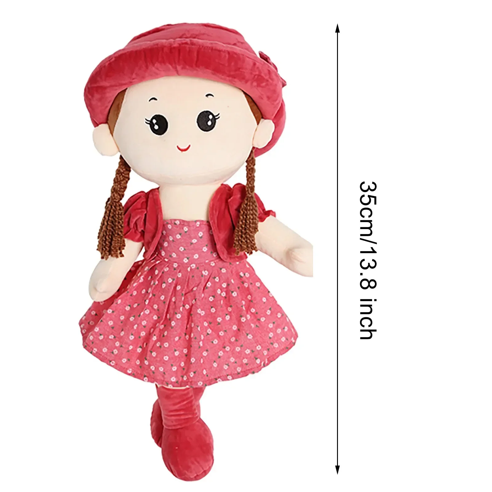 35cm Baby Girl Rag Doll With Removeable Hat Skirt Sweetheart Rag Doll Cozy Cuddle Soft Baby Doll Sleeping Plush Doll For Kids