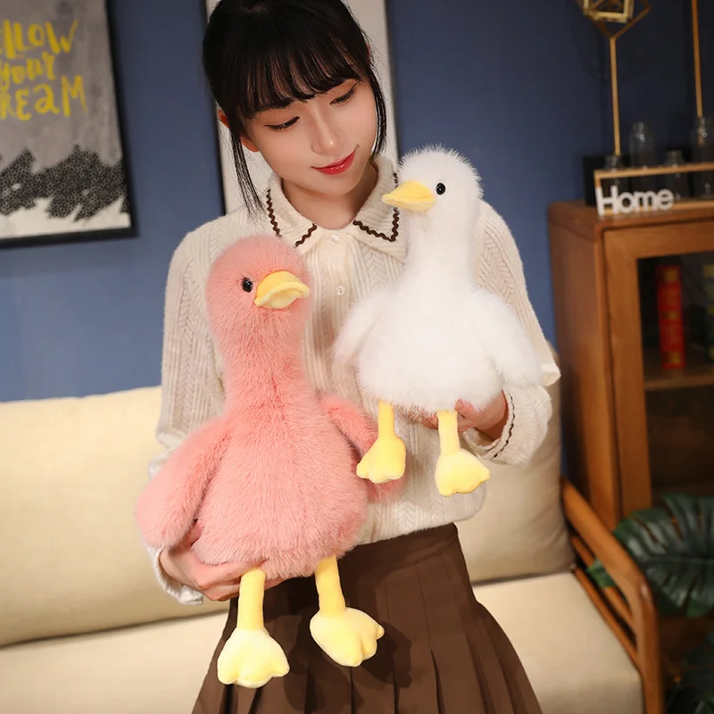 Kawaii Simulation Yellow Duck Plush Toy Lifelike White Black Duck Plushies Long Hair Animal Doll Boys Girls Sleeping Gift Kawaii Simulation Yellow Duck Plush Toy Lifelike White Black Duck Plushies Long Hair Animal Doll Boys Girls Sleeping Gift