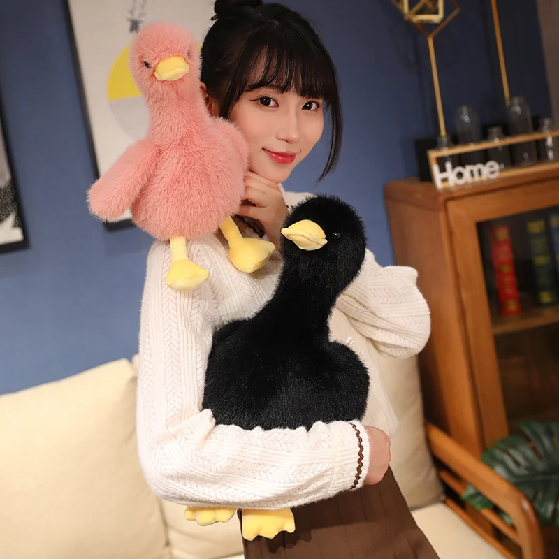 Kawaii Simulation Yellow Duck Plush Toy Lifelike White Black Duck Plushies Long Hair Animal Doll Boys Girls Sleeping Gift Kawaii Simulation Yellow Duck Plush Toy Lifelike White Black Duck Plushies Long Hair Animal Doll Boys Girls Sleeping Gift