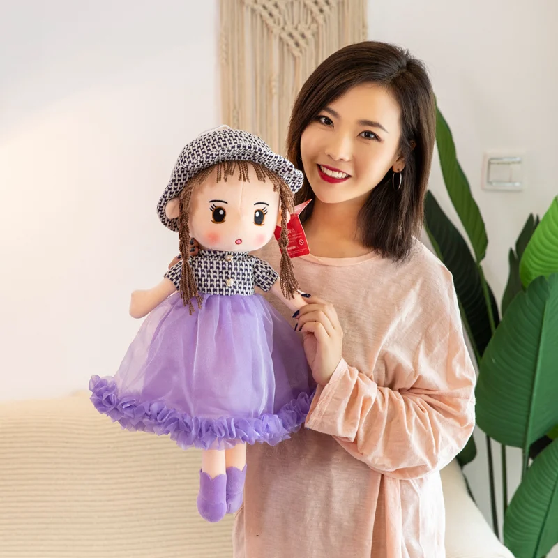 Stuffed Dolls Kawaii Children Plush Wedding Doll New Cute Toys Sweet Model Girls Boys Baby Plush Toy Dolls for Girls