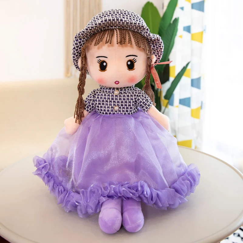 Stuffed Dolls Kawaii Children Plush Wedding Doll New Cute Toys Sweet Model Girls Boys Baby Plush Toy Dolls for Girls