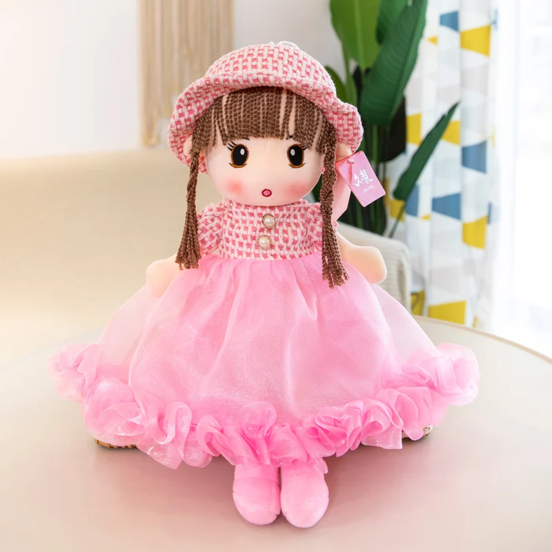 Stuffed Dolls Kawaii Children Plush Wedding Doll New Cute Toys Sweet Model Girls Boys Baby Plush Toy Dolls for Girls