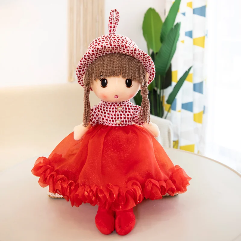 Stuffed Dolls Kawaii Children Plush Wedding Doll New Cute Toys Sweet Model Girls Boys Baby Plush Toy Dolls for Girls